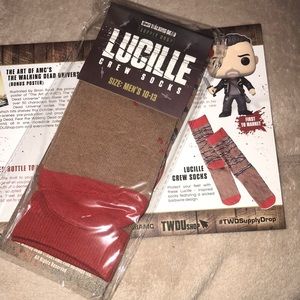 Lucille crew socks New official TWD Supply drop mens 10-13